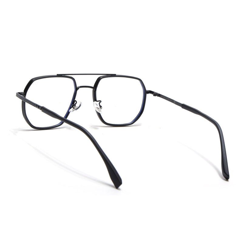 Voyage Black Wayfarer Eyeglasses for Men & Women - MG5128-C5