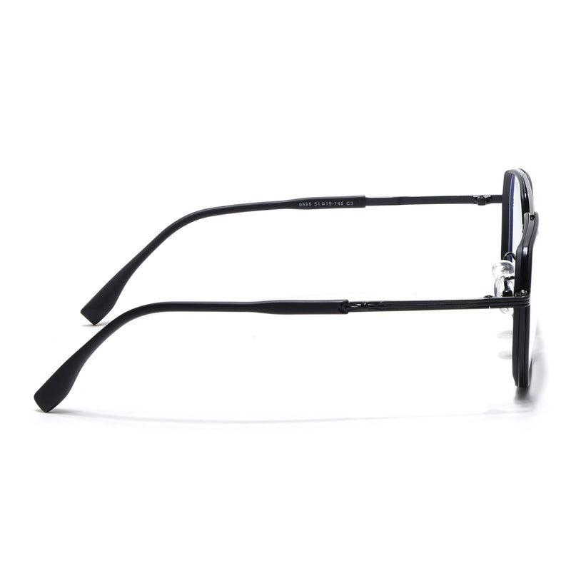 Voyage Black Wayfarer Eyeglasses for Men & Women - MG5128-C5