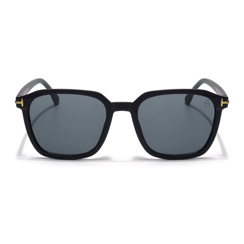 Eyejack Black Square Sunglasses for Men & Women (97109CL1062)