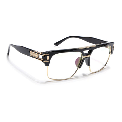 Voyage Exclusive Black & Golden Wayfarer Eyeglasses for Men & Women - MG5246-C1