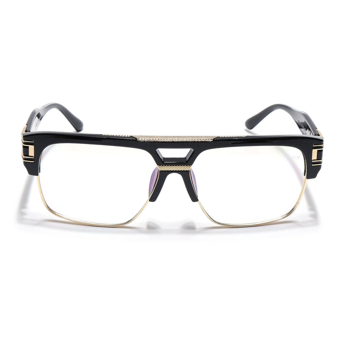 Voyage Exclusive Black & Golden Wayfarer Eyeglasses for Men & Women - MG5246-C1