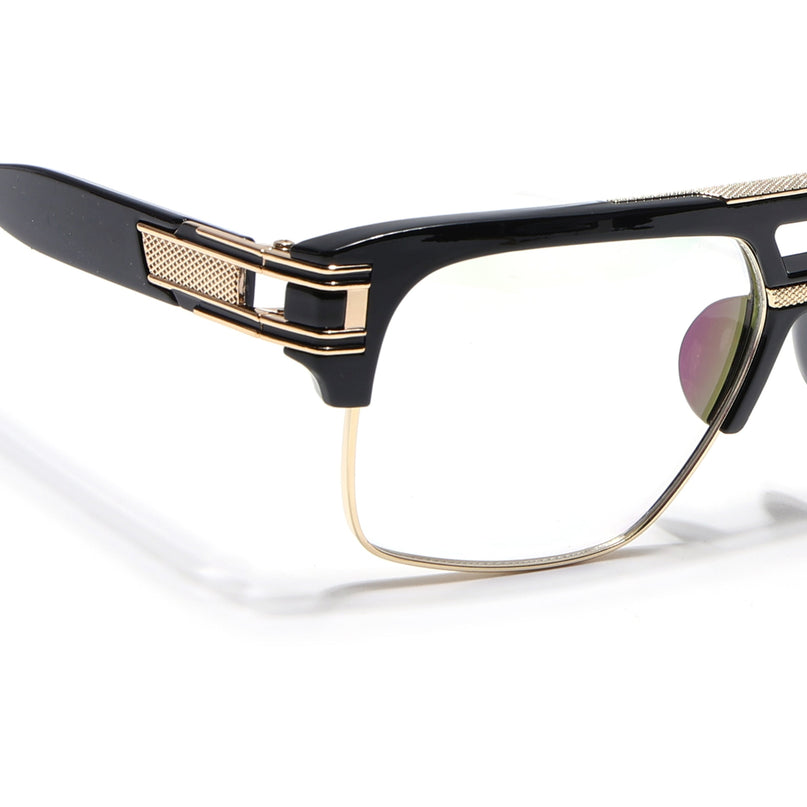 Voyage Exclusive Black & Golden Wayfarer Eyeglasses for Men & Women - MG5246-C1