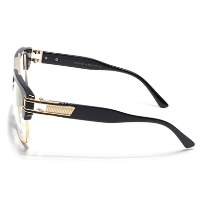 Voyage Exclusive Black & Golden Wayfarer Eyeglasses for Men & Women - MG5246-C1