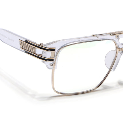 Voyage Exclusive Transparent & Golden Wayfarer Eyeglasses for Men & Women - MG5247-C2