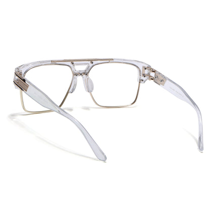 Voyage Exclusive Transparent & Golden Wayfarer Eyeglasses for Men & Women - MG5247-C2