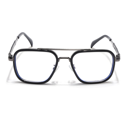 Voyage Black & Grey Wayfarer Eyeglasses for Men & Women - MG5271-C1
