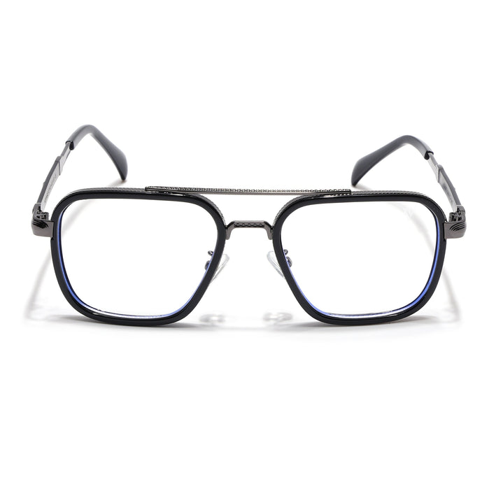 Voyage Black & Grey Wayfarer Eyeglasses for Men & Women - MG5271-C1