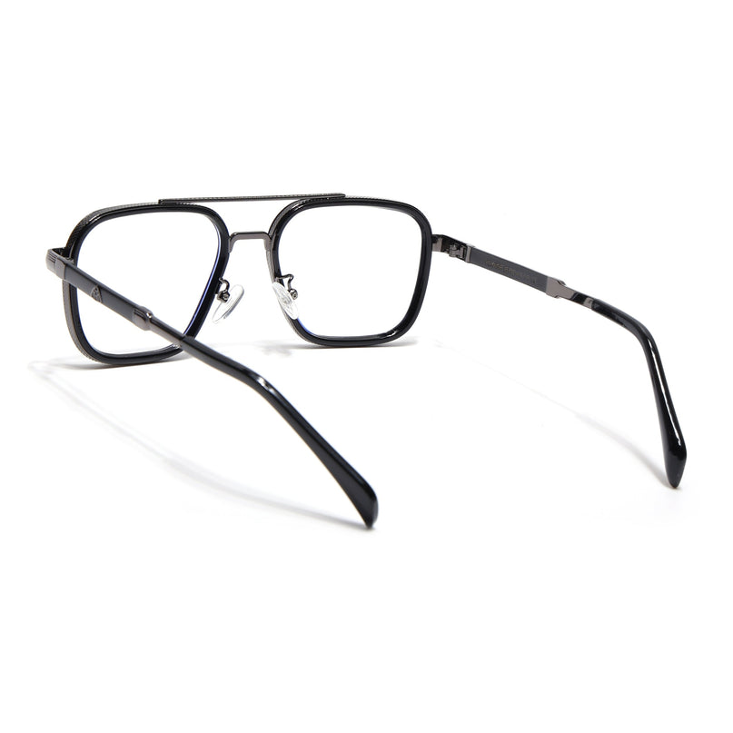 Voyage Black & Grey Wayfarer Eyeglasses for Men & Women - MG5271-C1
