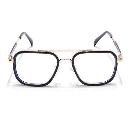 Voyage Black & Golden Wayfarer Eyeglasses for Men & Women - MG5272-C2
