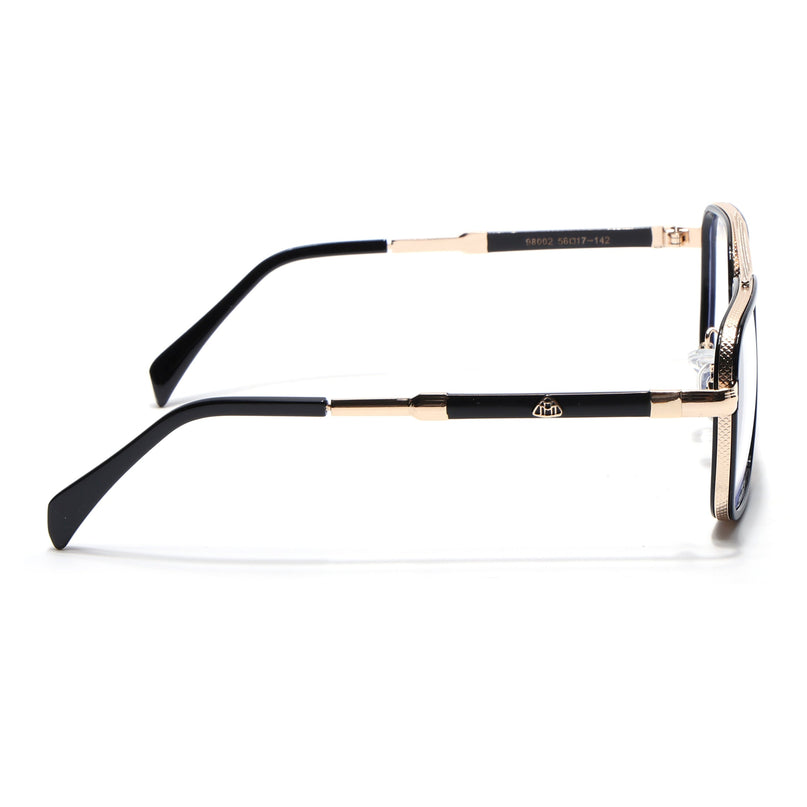 Voyage Black & Golden Wayfarer Eyeglasses for Men & Women - MG5272-C2