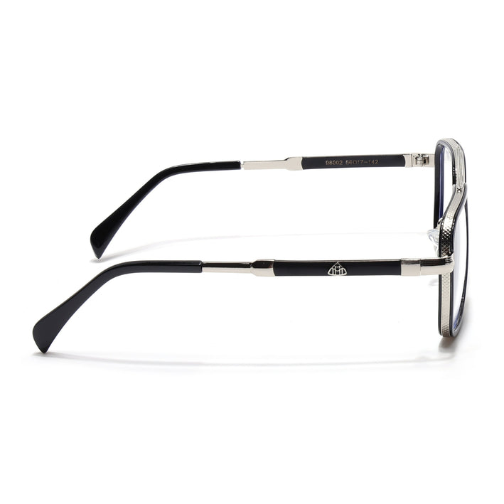 Voyage Black & Silver Wayfarer Eyeglasses for Men & Women - MG5273-C3