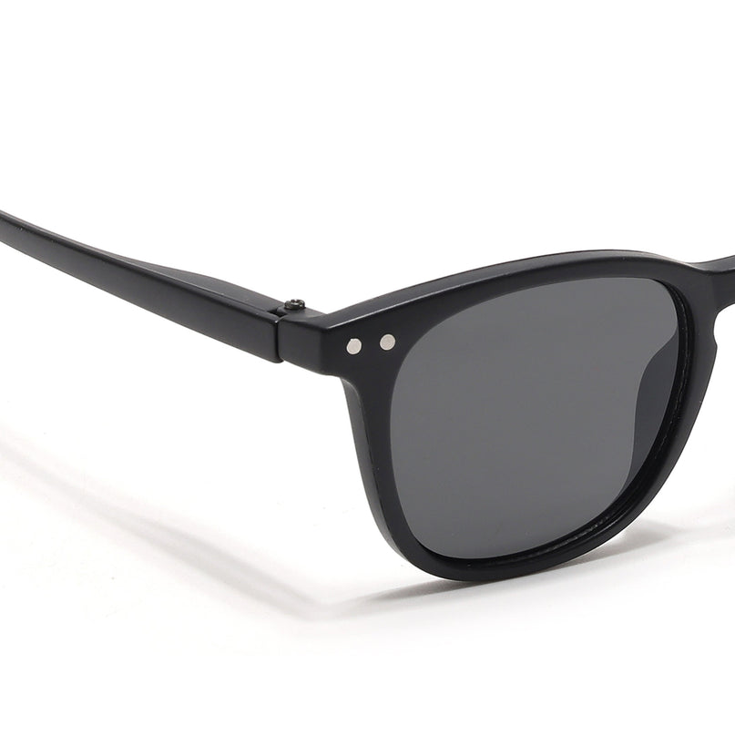 Voyage Explorers Round Sunglasses for Kids -6 yrs To 12 yrs (Black Lens | Black Frame - MG6579)