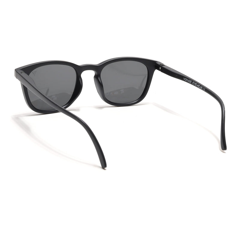 Voyage Explorers Round Sunglasses for Kids -6 yrs To 12 yrs (Black Lens | Black Frame - MG6579)