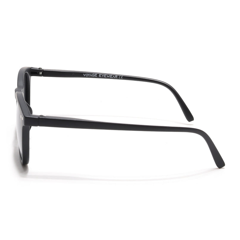 Voyage Explorers Round Sunglasses for Kids -6 yrs To 12 yrs (Black Lens | Black Frame - MG6579)