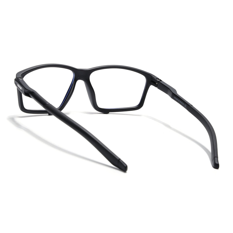 Voyage Active Black Rectangle Eyeglasses for Men & Women - MG5683-C1