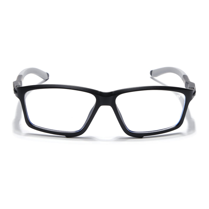 Voyage Active Black Rectangle Eyeglasses for Men & Women - MG5684-C2