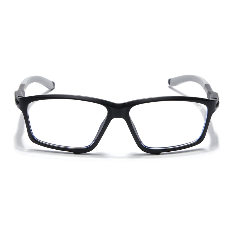 Voyage Active Black Rectangle Eyeglasses for Men & Women - MG5684-C2
