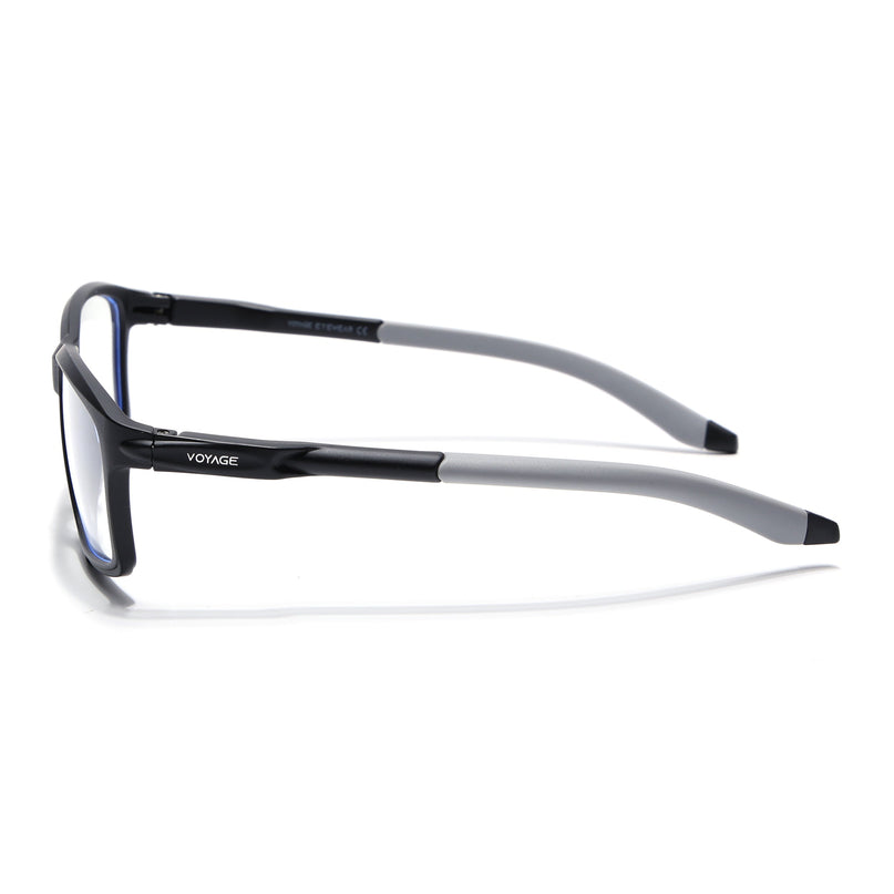 Voyage Active Black Rectangle Eyeglasses for Men & Women - MG5684-C2