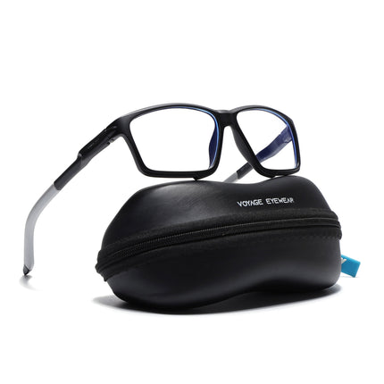 Voyage Active Black Rectangle Eyeglasses for Men & Women - MG5684-C2