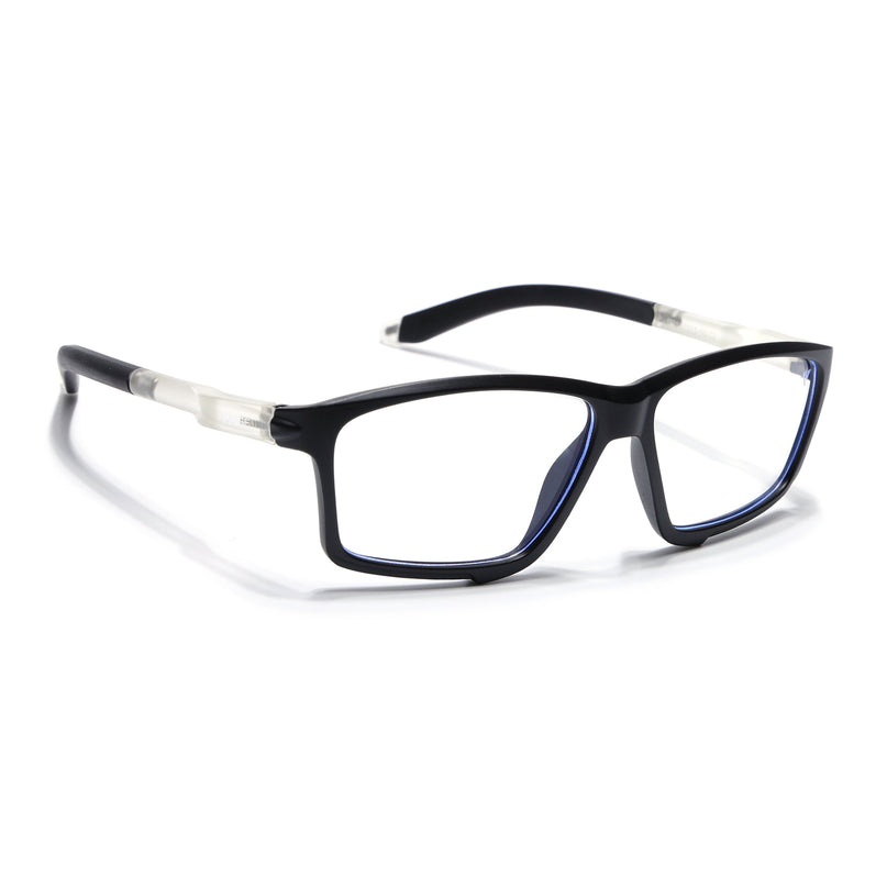 Voyage Active Black Rectangle Eyeglasses for Men & Women - MG5685-C3