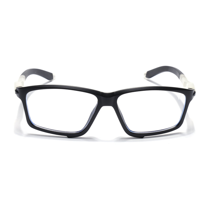 Voyage Active Black Rectangle Eyeglasses for Men & Women - MG5685-C3