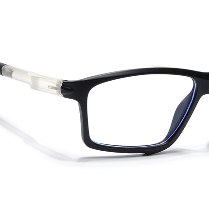 Voyage Active Black Rectangle Eyeglasses for Men & Women - MG5685-C3