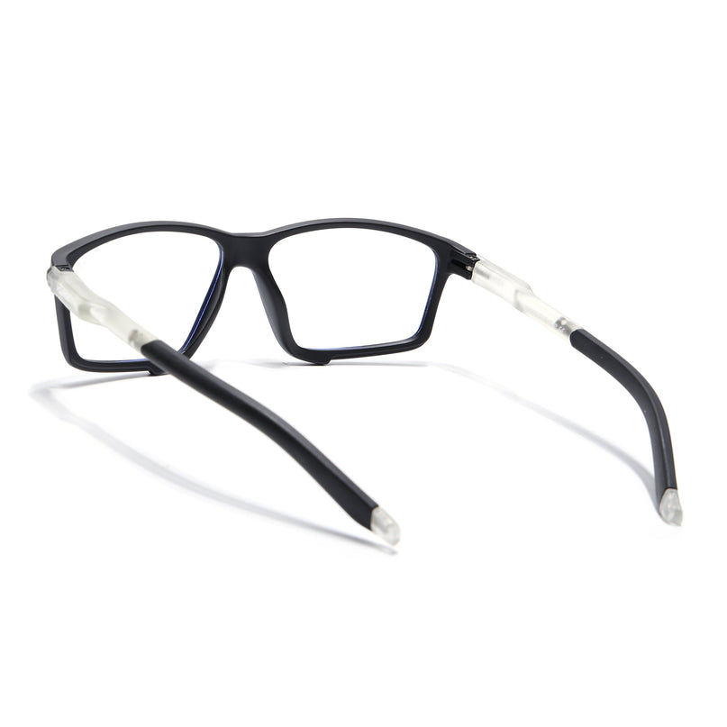 Voyage Active Black Rectangle Eyeglasses for Men & Women - MG5685-C3