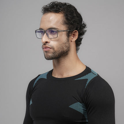 Voyage Active Grey Rectangle Eyeglasses for Men & Women - MG5686-C4