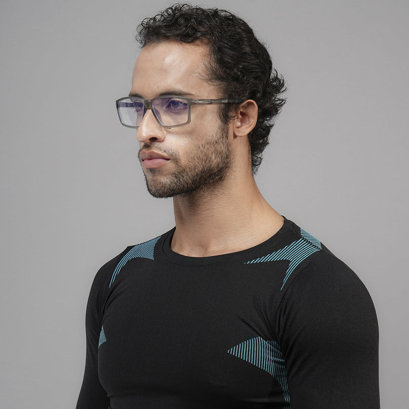 Voyage Active Grey Rectangle Eyeglasses for Men & Women - MG5686-C4