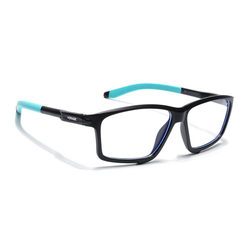 Voyage Active Black Rectangle Eyeglasses for Men & Women - MG5687-C5