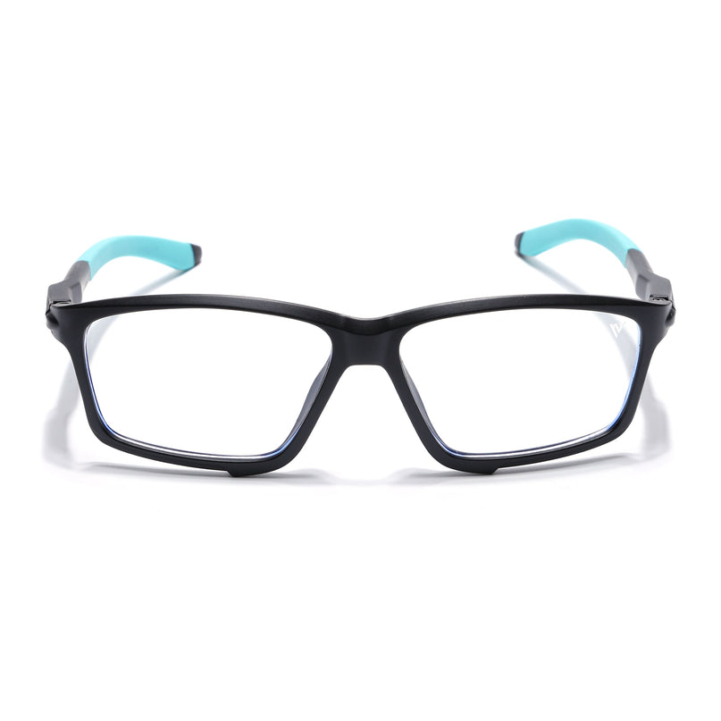 Voyage Active Black Rectangle Eyeglasses for Men & Women - MG5687-C5