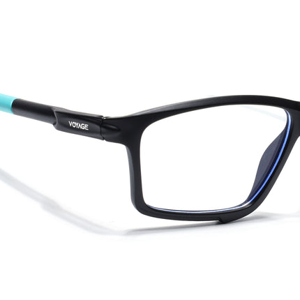 Voyage Active Black Rectangle Eyeglasses for Men & Women - MG5687-C5