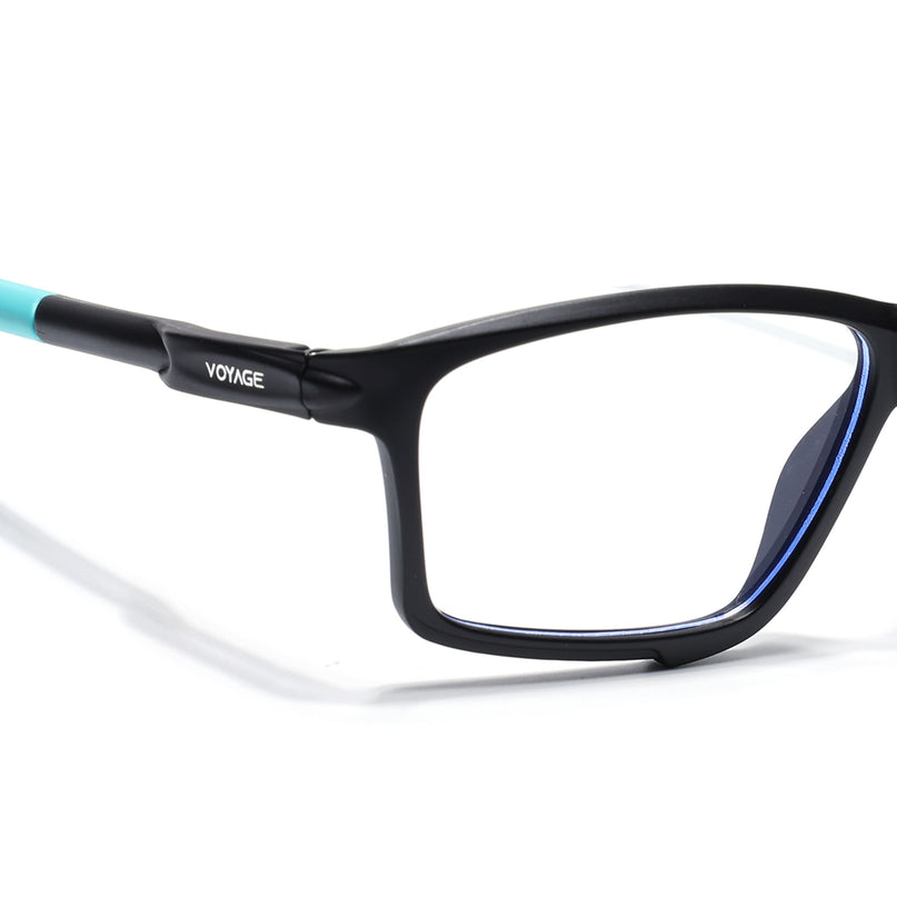 Voyage Active Black Rectangle Eyeglasses for Men & Women - MG5687-C5