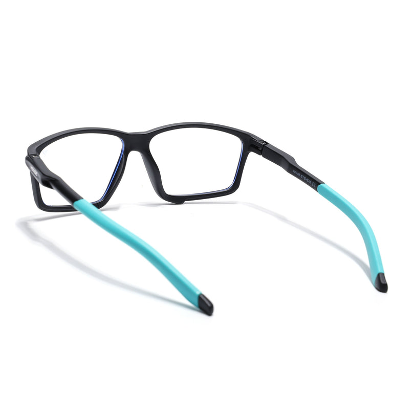 Voyage Active Black Rectangle Eyeglasses for Men & Women - MG5687-C5
