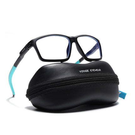 Voyage Active Black Rectangle Eyeglasses for Men & Women - MG5687-C5