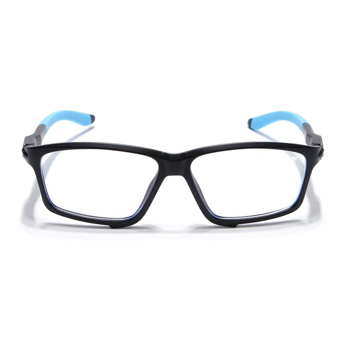 Voyage Active Black Rectangle Eyeglasses for Men & Women - MG5688-C6