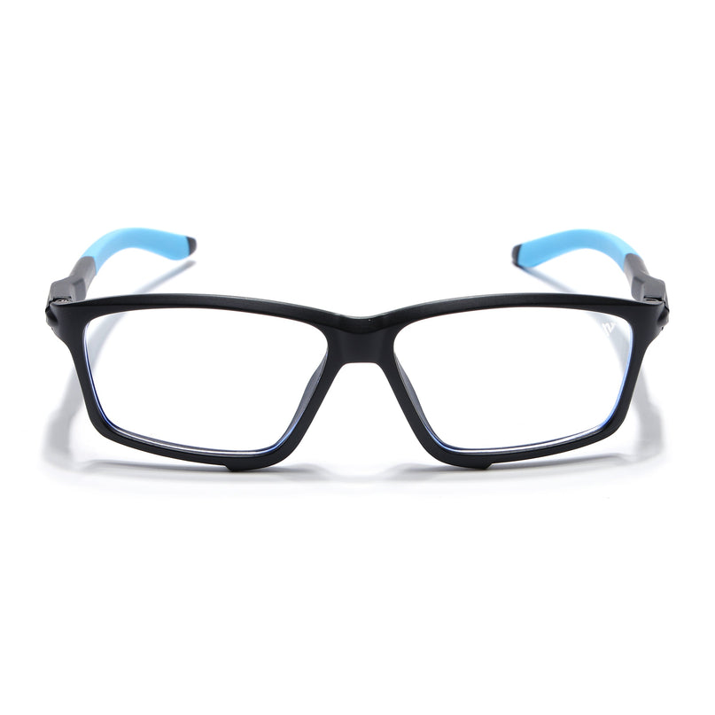 Voyage Active Black Rectangle Eyeglasses for Men & Women - MG5688-C6