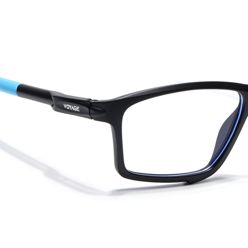 Voyage Active Black Rectangle Eyeglasses for Men & Women - MG5688-C6