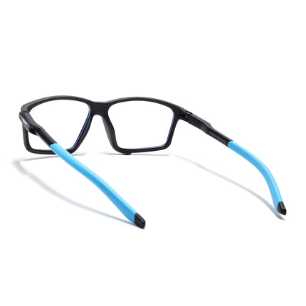 Voyage Active Black Rectangle Eyeglasses for Men & Women - MG5688-C6