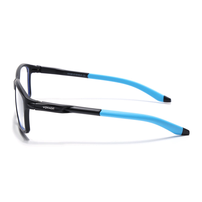 Voyage Active Black Rectangle Eyeglasses for Men & Women - MG5688-C6