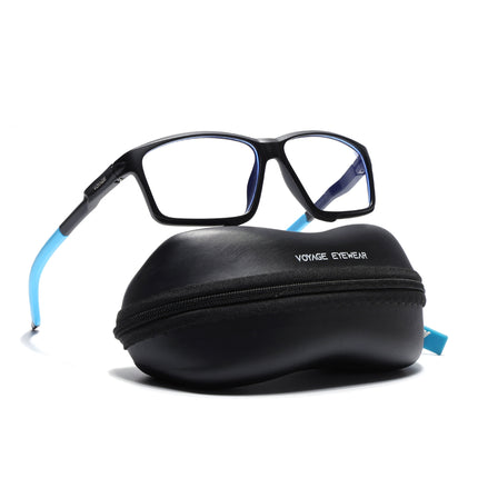 Voyage Active Black Rectangle Eyeglasses for Men & Women - MG5688-C6