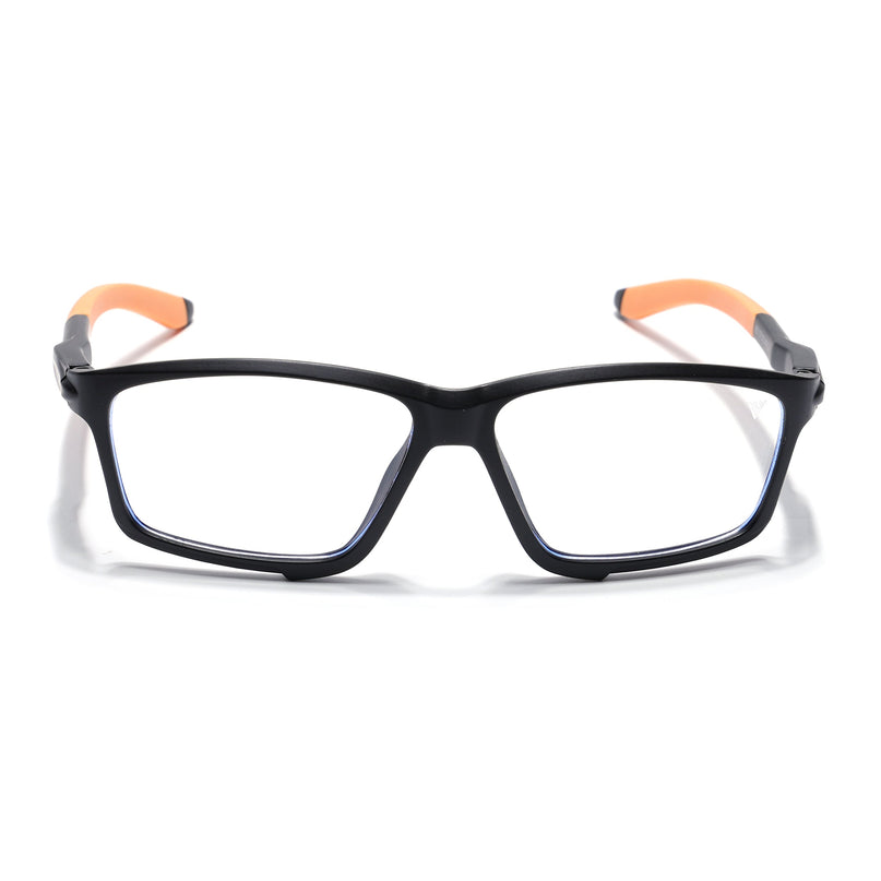 Voyage Active Black Rectangle Eyeglasses for Men & Women - MG5689-C7