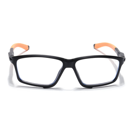 Voyage Active Black Rectangle Eyeglasses for Men & Women - MG5689-C7