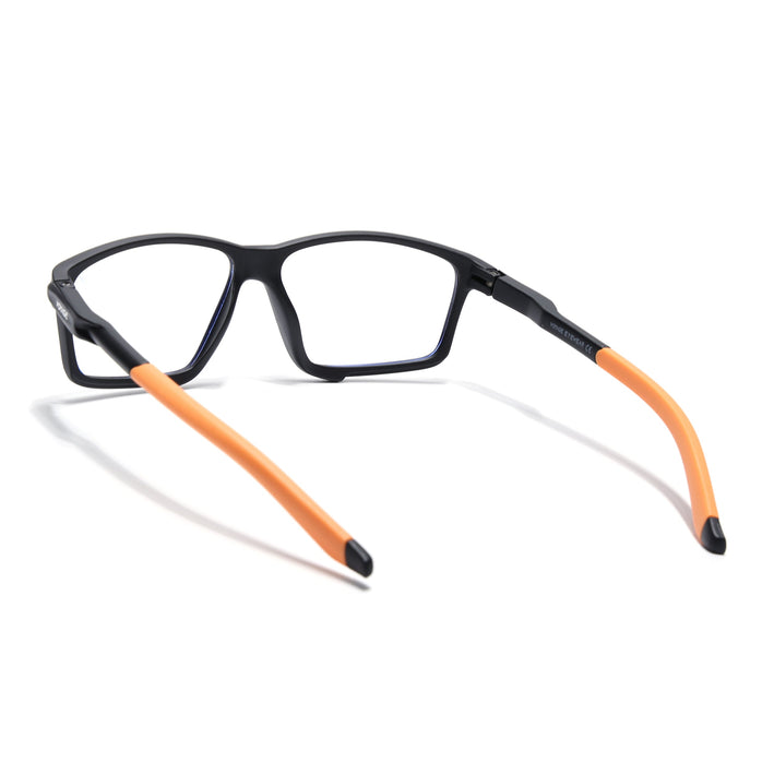 Voyage Active Black Rectangle Eyeglasses for Men & Women - MG5689-C7