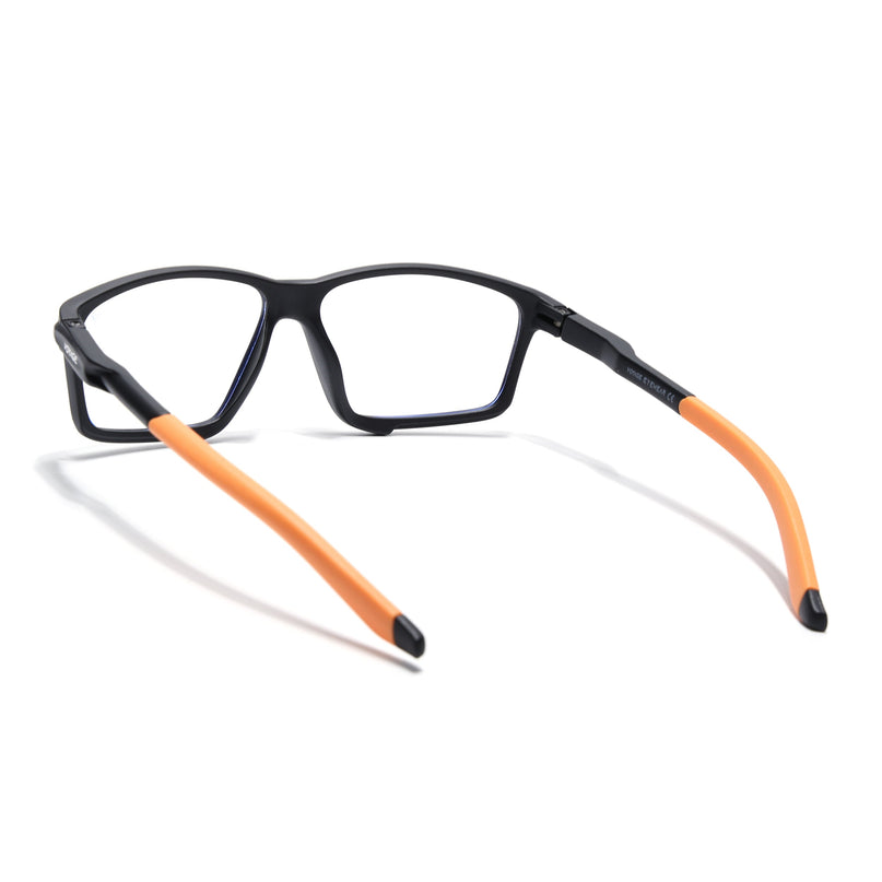 Voyage Active Black Rectangle Eyeglasses for Men & Women - MG5689-C7