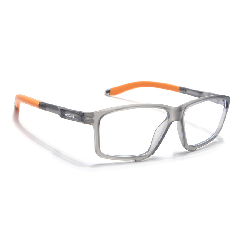 Voyage Active Grey Rectangle Eyeglasses for Men & Women - MG5690-C8