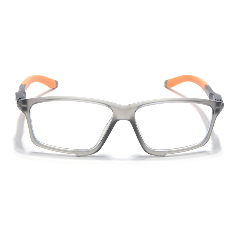 Voyage Active Grey Rectangle Eyeglasses for Men & Women - MG5690-C8