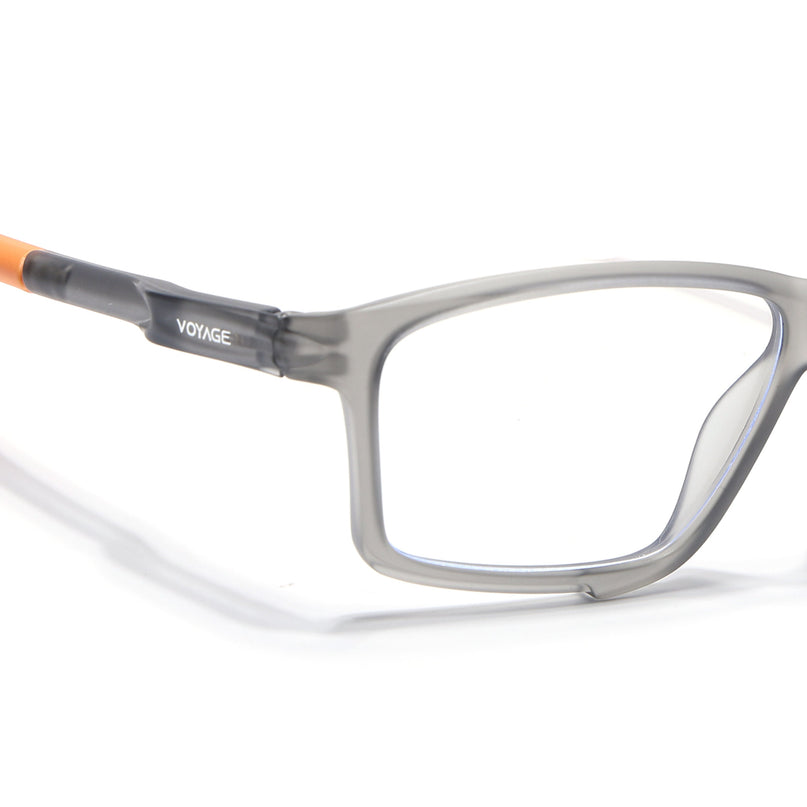 Voyage Active Grey Rectangle Eyeglasses for Men & Women - MG5690-C8