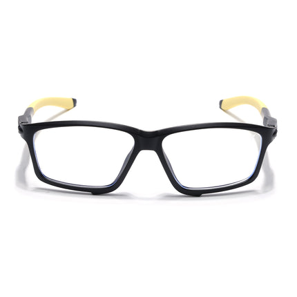 Voyage Active Black Rectangle Eyeglasses for Men & Women - MG5691-C9