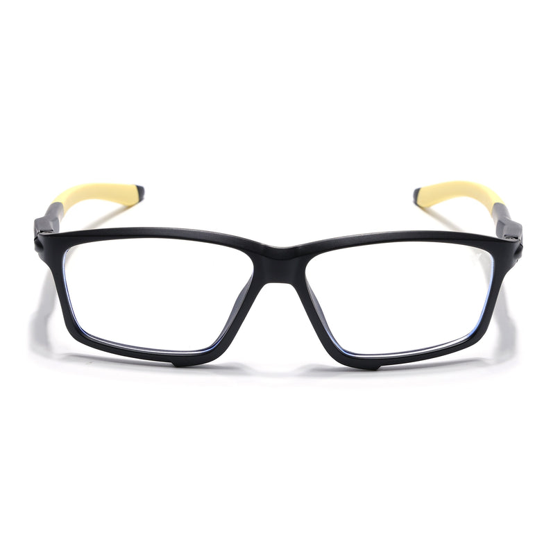 Voyage Active Black Rectangle Eyeglasses for Men & Women - MG5691-C9
